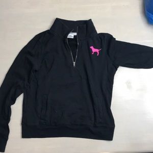 PINK quarter zip sweat shirt